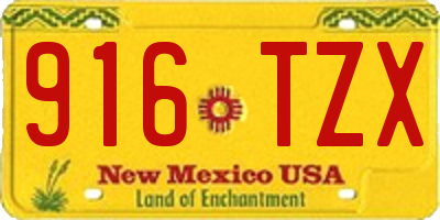 NM license plate 916TZX