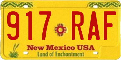 NM license plate 917RAF