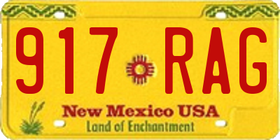 NM license plate 917RAG