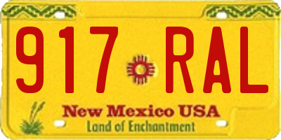 NM license plate 917RAL