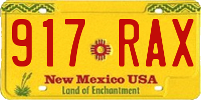 NM license plate 917RAX