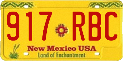 NM license plate 917RBC