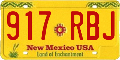 NM license plate 917RBJ
