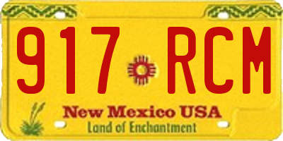 NM license plate 917RCM