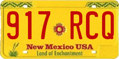 NM license plate 917RCQ