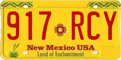 NM license plate 917RCY