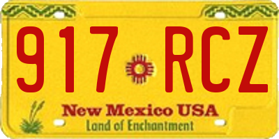 NM license plate 917RCZ
