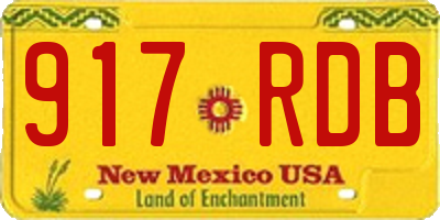 NM license plate 917RDB