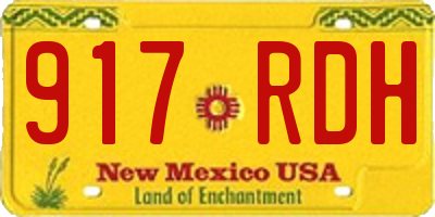 NM license plate 917RDH