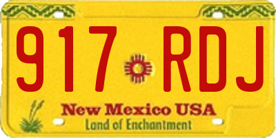 NM license plate 917RDJ