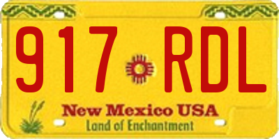 NM license plate 917RDL