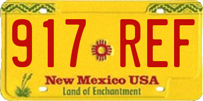 NM license plate 917REF