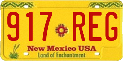 NM license plate 917REG