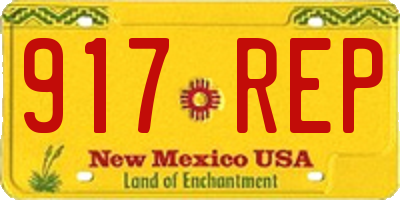 NM license plate 917REP