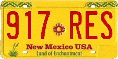 NM license plate 917RES