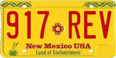 NM license plate 917REV
