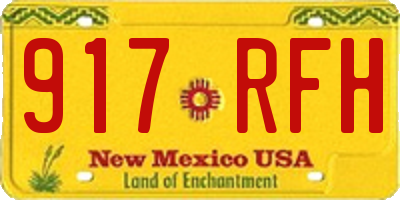 NM license plate 917RFH