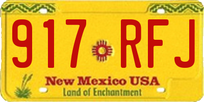 NM license plate 917RFJ
