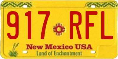 NM license plate 917RFL