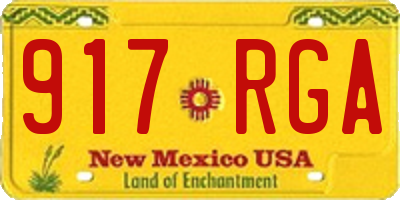 NM license plate 917RGA