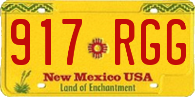 NM license plate 917RGG