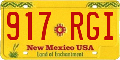 NM license plate 917RGI