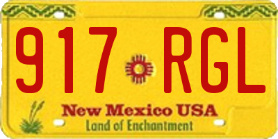 NM license plate 917RGL