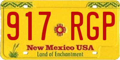 NM license plate 917RGP