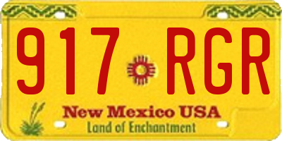 NM license plate 917RGR
