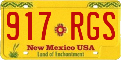NM license plate 917RGS