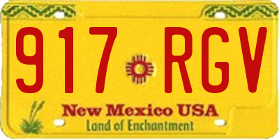 NM license plate 917RGV