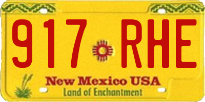 NM license plate 917RHE
