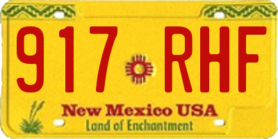 NM license plate 917RHF