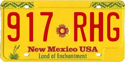 NM license plate 917RHG