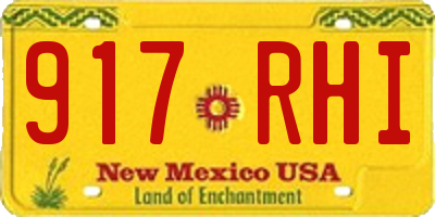 NM license plate 917RHI