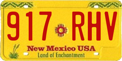 NM license plate 917RHV