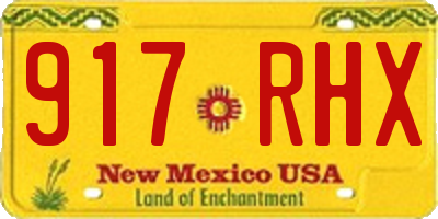 NM license plate 917RHX