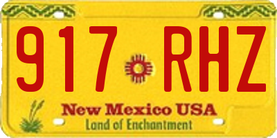 NM license plate 917RHZ