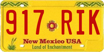 NM license plate 917RIK