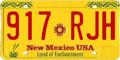 NM license plate 917RJH