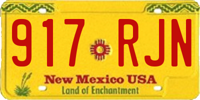 NM license plate 917RJN