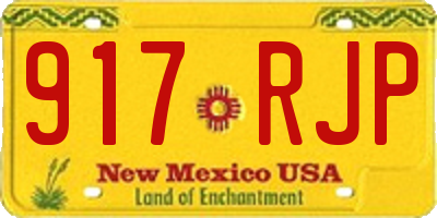 NM license plate 917RJP