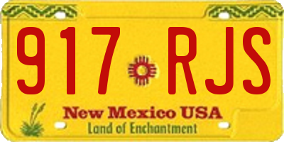 NM license plate 917RJS