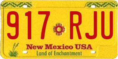NM license plate 917RJU