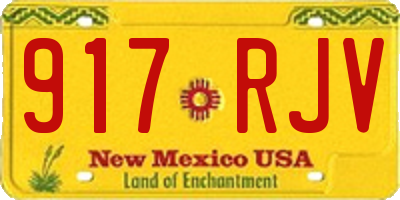 NM license plate 917RJV