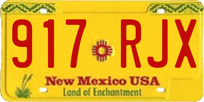 NM license plate 917RJX