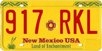 NM license plate 917RKL