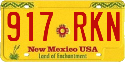 NM license plate 917RKN