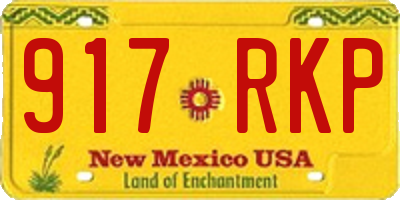 NM license plate 917RKP