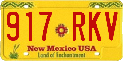 NM license plate 917RKV